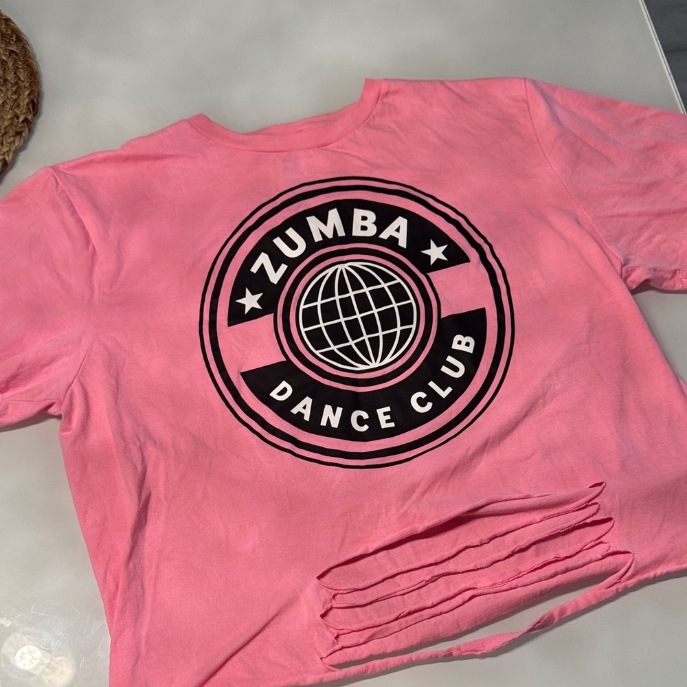 Zumba Fitness Pink cropped Tee